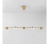 Linear LED Pendant Lighting for Kitchen Island Black Dimmable Long Strip Chandelier Dining Room Billiard Table Vintage Gold Minimalist Hanging Lamp Farmhouse RES