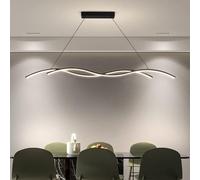 Linear Pendant Light Long Strip LED Chandelier for Over Sink Kitchen Island Dining Table Creative Indoor Lighting(A,90cm)