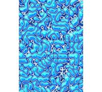 Lined Aesthetic Blue organic Texture Journal: A5 Size Notebook with 100 Pages for Writing, School Notes and Daily Diary