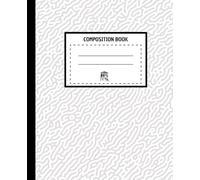 Lined Composition Notebook: 100 Pages, 7.5" x 9.25", Workbook with Lined Pages, Abstract Aesthetic Irregular Organic White Marble Pattern, for College, Office, School and Work