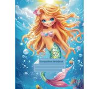 Lined Composition Notebook - Water and Mermaids: Notebook for Kids and Students for School, Writing, and Drawing
