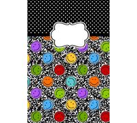 Lined Hardcover Notebook: Rainbow Happy Faces - 6x9" with 110 Pages, School Home and Office Use, Diary or Journal