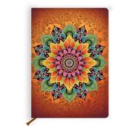 Lined Journal for Women, 200 Pages A5 Ruled Boho Mandala Floral Notebook,Vintage Maximalist Flower Aesthetic Journal for Women, Retro Floral Spiral Notebooks, Boho Office Supplies(5.8 x 8.3)