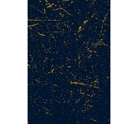 Lined Journal Notebook: Dark Blue and Gold Matte Hardcover | 200 Cream Color Pages | 6" x 9" Size | Diary for 6 Months
