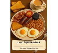 Lined Journal Notebook for Women & Men, softcover Journal for writing, A4 College Ruled Notebook for Work & Note Taking, Perfect for Office School Home Supplies, 200 Pages: English Breakfast