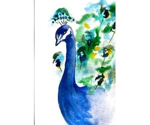 Lined journal with watercolor art on the cover