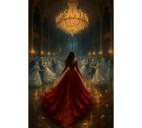 Lined Notebook 100 Pages - The Lady in Red: Elegant Journal with Gothic Ballroom Cover for Writing, Notes, Journaling and Creative Thoughts
