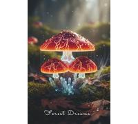 Lined Notebook 110 Pages - Enchanting Fly Agaric in the Mist: Magical Forest Collection. Notebook for Notes and Ideas, Hardcover