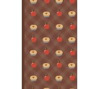 Lined Notebook: 5” x 8” 80-Page Lined Notebook Hand Drawn and Designed Pixel Art Apple Pie Theme Wide-Lined by Merks Book Co