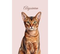 Lined Notebook 6x9: Abyssinian Cat Notebook for Studying, Work, Note Taking | Cute Watercolor Cat Portrait Journal for School, College, University | Feline Lover Gift for Women, Men, Teens