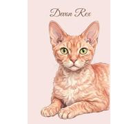 Lined Notebook 6x9: Devon Rex Notebook for Studying, Work, Note Taking | Cute Watercolor Cat Portrait Journal for School, College, University | Feline Lover Gift for Women, Men, Teens