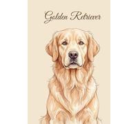 Lined Notebook 6x9: Golden Retriever Notebook for Studying, Work, Note Taking | Cute Watercolor Dog Portrait Journal for Girls, Women, Teens | Golden Retriever Fan Gift