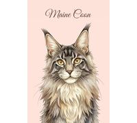 Lined Notebook 6x9: Maine Coon Notebook for Studying, Work, Note Taking | Cute Watercolor Cat Portrait Journal for School, College, University | Feline Lover Gift for Women, Men, Teens