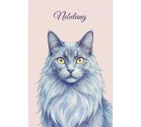 Lined Notebook 6x9: Nebelung Cat Notebook for Studying, Work, Note Taking | Cute Watercolor Cat Portrait Journal for School, College, University | Feline Lover Gift for Women, Men, Teens
