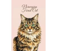Lined Notebook 6x9: Norwegian Forest Cat Notebook for Studying, Work, Note Taking | Cute Watercolor Cat Portrait Journal for School, College, University | Feline Lover Gift for Women, Men, Teens