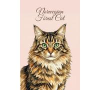 Lined Notebook 6x9: Norwegian Forest Cat Notebook for Studying, Work, Note Taking | Cute Watercolor Cat Portrait Journal for School, College, University | Feline Lover Gift for Women, Men, Teens