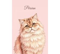 Lined Notebook 6x9: Persian Cat Notebook for Studying, Work, Note Taking | Cute Watercolor Cat Portrait Journal for School, College, University | Feline Lover Gift for Women, Men, Teens