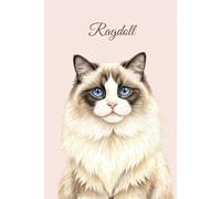 Lined Notebook 6x9: Ragdoll Cat Notebook for Studying, Work, Note Taking | Cute Watercolor Cat Portrait Journal for School, College, University | Feline Lover Gift for Women, Men, Teens