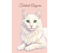 Lined Notebook 6x9: Turkish Angora Cat Notebook for Studying, Work, Note Taking | Cute Watercolor Cat Portrait Journal for School, College, University | Feline Lover Gift for Women, Men, Teens
