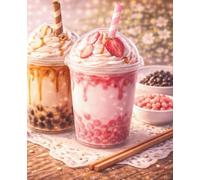 Lined Notebook - Bubble Tea Café Drinks: Sweet café-inspired journal for notes, lists, and everyday writing
