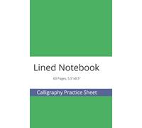 Lined Notebook, Calligraphy Practice Sheet, 60 Pages, 5.5"x8.5",