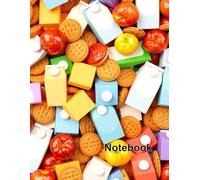 Lined Notebook: College Ruled Paper with Colorful Snack and Beverage Mix Pattern - 100 Pages Premium Quality 8.5x11: Fun Design Journal for Students, Teachers, and Food Lovers