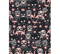 Lined Notebook: College Ruled Paper with Cute Masked Hero Pattern - 100 Pages Premium Quality 8.5x11: Fun Design Journal for Students, Teens, and Creative Expression