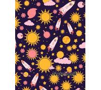 Lined Notebook: College Ruled Paper with Whimsical Space Adventure Design - 100 Pages Premium Quality 8.5x11: Creative Writing Journal for Students, Kids, and Astronomy Lovers