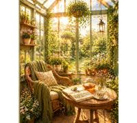 Lined Notebook - Cozy Garden Greenhouse: Cozy Writing Journal