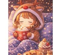 Lined Notebook - Cozy Reindeer Christmas Night: Warm festive journal for notes, lists, and everyday writing