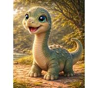 Lined Notebook - Cute Baby Dinosaur Adventure: Prehistoric Animal Journal for Writing, Notes and Creative Thoughts