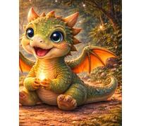 Lined Notebook - Cute Baby Dragon Fantasy: Magical Creature Inspired Journal for Writing, Notes and Creative Thoughts