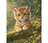 Lined Notebook - Cute Baby Tiger: Adorable Jungle Animal Journal for Writing, Notes and Creative Thoughts