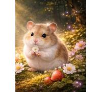 Lined Notebook: Cute Hamster in an Enchanted Forest: 8.5 x 11 Inches | 100 Lined Pages | Matte Cover | Beautiful Full Wraparound Cover | Perfect for Writing, Journaling, Notes & Everyday Use