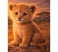 Lined Notebook - Cute Lion Cub: A warm safari-themed writing notebook for school, journaling, and everyday notes