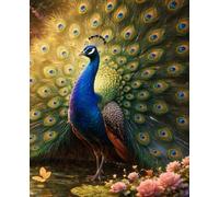 Lined Notebook - Elegant Peacock Garden: Beautiful Nature Journal for Writing, Notes and Creative Thoughts