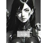 Lined Notebook for School & Work: Monochrome Anime Girl Art. Minimalist Black & White Journal for Artists, Writers, and Students | 100 Pages