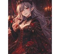 Lined Notebook - Gothic Vampire Lady: A dark and elegant space for journaling, notes, and creative thoughts