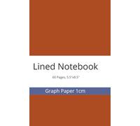 Lined Notebook, Graph Paper 1cm, 60 Pages, 5.5"x8.5",