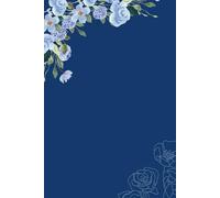 Lined Notebook Journal for Office Work and School College Home - Lined - 6 x 9 - Compact Notebook for Women Men Students - 100 Pages - blue -Floral Aesthetic notebook