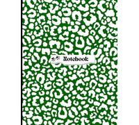 Lined Notebook «LEOPARD PRINT» (GREEN AND WHITE). 8.5 x 11 inches. 100 ruled sheets (or 200 pages). Softcover.: For study, work, fun and daily use. ... and children. For yourself and as a gift!