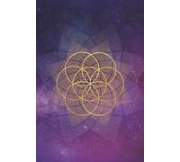 Lined Notebook purple blue Universe Galaxy sacred geometry design cover: 120 lined pages. Seed of Life design on cover.