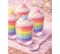 Lined Notebook - Rainbow Dessert Café: Colorful sweet aesthetic journal for notes, lists, and everyday writing