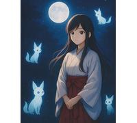 Lined Notebook - Spirit of the Shrine: A quiet space for writing, reflection, and personal thoughts under the moonlight