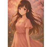 Lined Notebook - Spring Blossom Girl: A gentle space for thoughts, journaling, and daily reflection