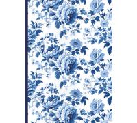 Lined Notebook: Vintage Blue English Garden Botanical Journal | 5.0" x 7.0” Cottagecore Blossom Aesthetic with 120 Pages for Girls - Teens - Women | Floral Collection