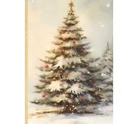 Lined Notebook: Vintage Christmas Tree Winter Watercolor Illustration | 5.0” x 7.0” College-Ruled Old World Aesthetic Holiday Journal with 120 Cream ... Adults | Vintage Collection--Holiday Edition