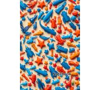 Lined Notebook: Wide Ruled Paper with Colorful Toy Rocket and Spaceship Pattern - 120 Pages 6x9: Fun Design Journal for Young Explorers and Creative Writing