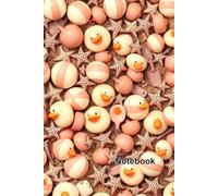 Lined Notebook: Wide Ruled Paper with Cute Rubber Ducks and Beach Elements Pattern - 120 Pages 6x9: Playful Summer Vibes Journal for Students and Animal Lovers