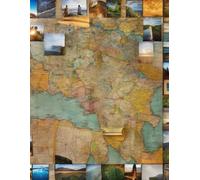 lined notebook with a cyclist motif on the cover